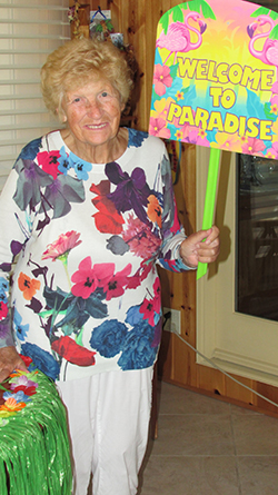 "Happy Helga" Muhlbacher of Arlington Heights transitioned peacefully on January 3, 2016.